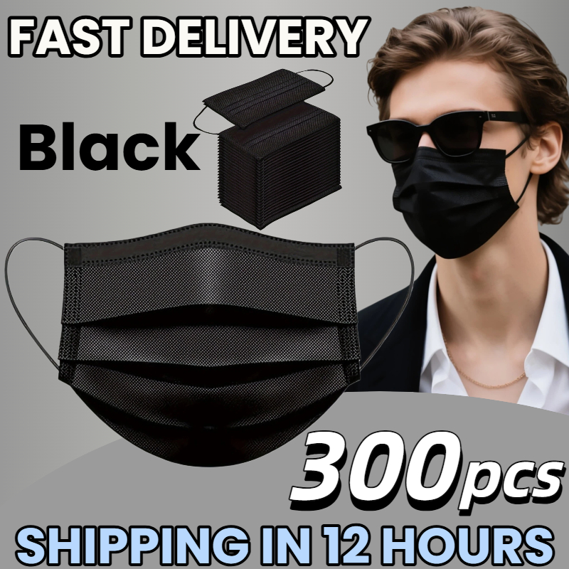 Surgical Mask - Snelle levering! 300 stuks verdikte zwarte