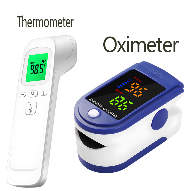 Pulse Oximeter - Contactloze temperatuur-IR-thermometer Snelle lichaamstemperatuurmeting Digitale koortsthermometer