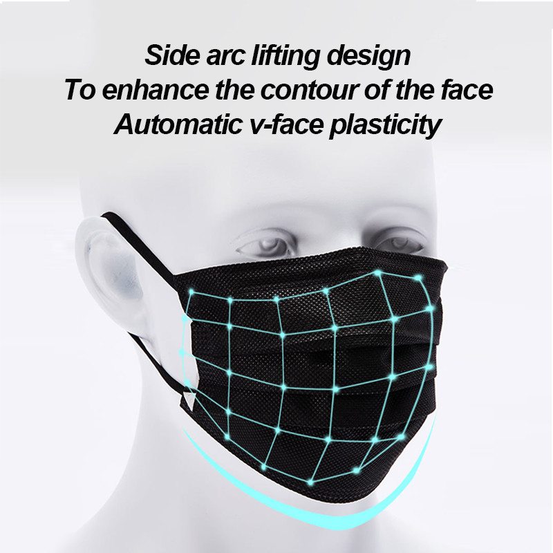 100-400 stuks Zwarte Mondmaske - Surgical Mask recensie en prijs